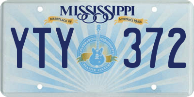 MS license plate YTY372