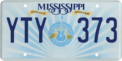 MS license plate YTY373