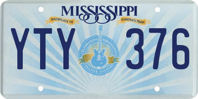 MS license plate YTY376
