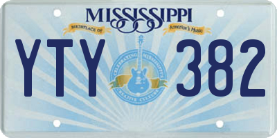MS license plate YTY382