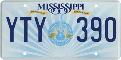 MS license plate YTY390