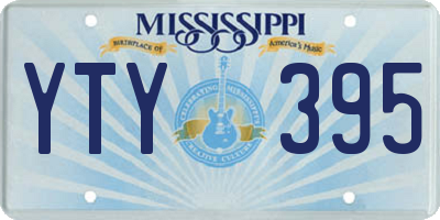 MS license plate YTY395