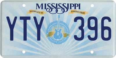 MS license plate YTY396
