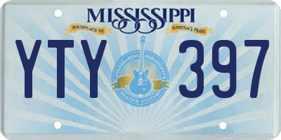 MS license plate YTY397