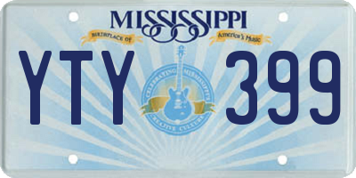 MS license plate YTY399