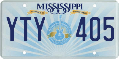 MS license plate YTY405