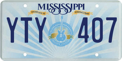 MS license plate YTY407
