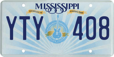 MS license plate YTY408