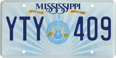 MS license plate YTY409