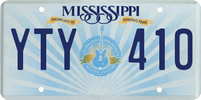 MS license plate YTY410