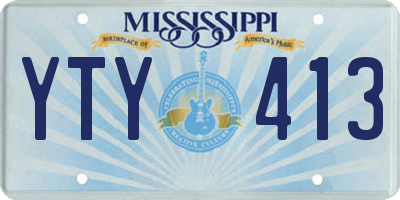 MS license plate YTY413