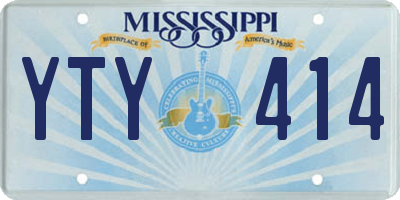 MS license plate YTY414