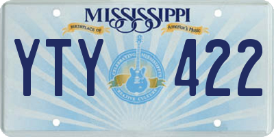 MS license plate YTY422