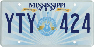 MS license plate YTY424