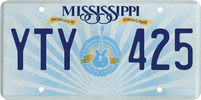 MS license plate YTY425