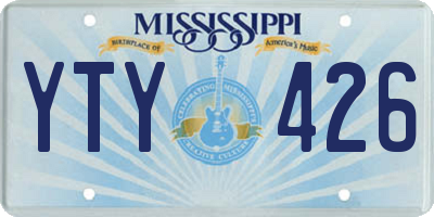 MS license plate YTY426