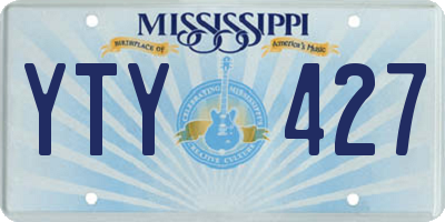 MS license plate YTY427