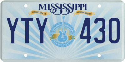 MS license plate YTY430