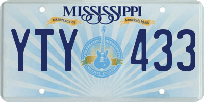 MS license plate YTY433