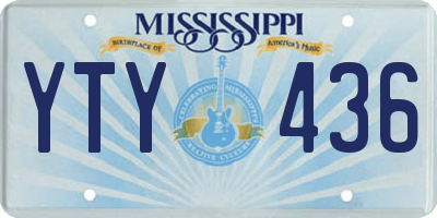 MS license plate YTY436