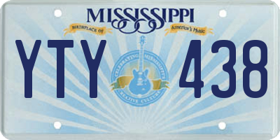 MS license plate YTY438
