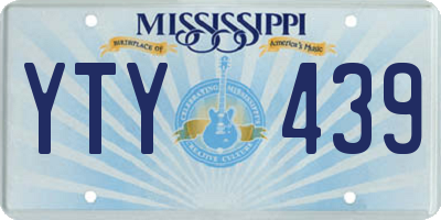 MS license plate YTY439