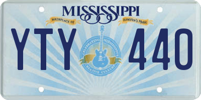 MS license plate YTY440