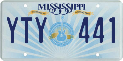 MS license plate YTY441