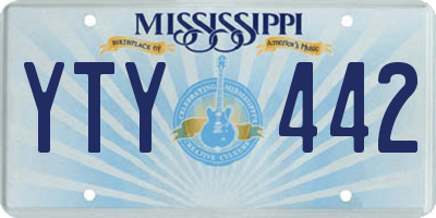 MS license plate YTY442