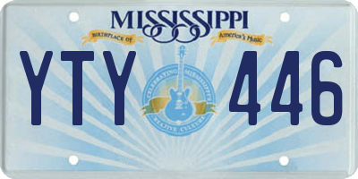 MS license plate YTY446
