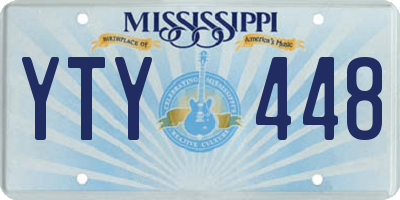 MS license plate YTY448