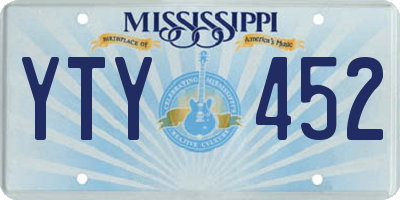 MS license plate YTY452
