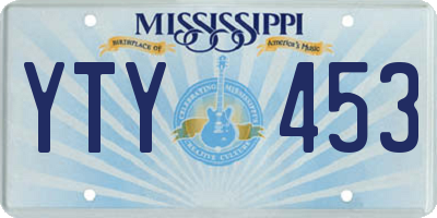 MS license plate YTY453