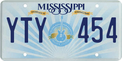 MS license plate YTY454