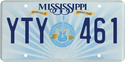 MS license plate YTY461