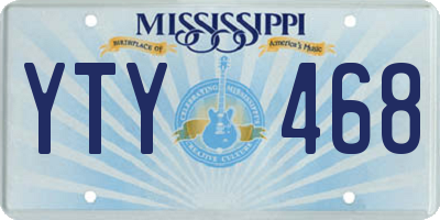 MS license plate YTY468