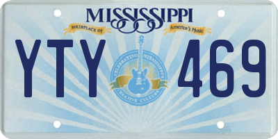 MS license plate YTY469