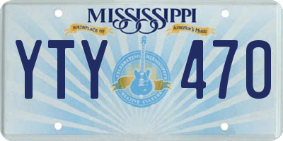 MS license plate YTY470