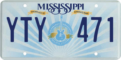 MS license plate YTY471