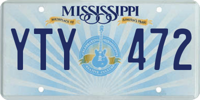MS license plate YTY472