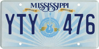 MS license plate YTY476