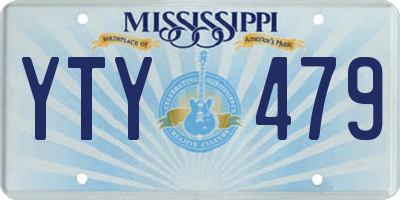 MS license plate YTY479