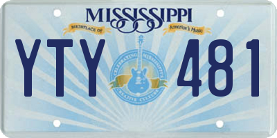 MS license plate YTY481