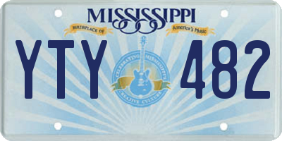 MS license plate YTY482