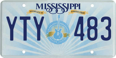MS license plate YTY483