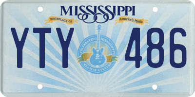 MS license plate YTY486