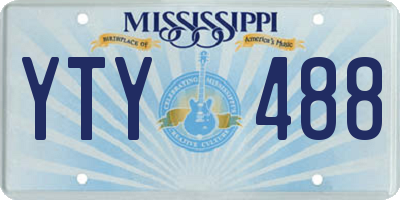 MS license plate YTY488