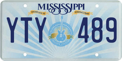 MS license plate YTY489