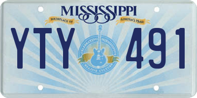 MS license plate YTY491