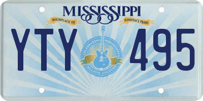 MS license plate YTY495